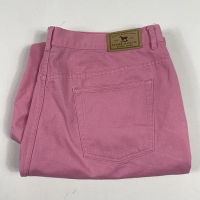 Lauren Jeans Co Ralph Lauren Pants Womens 16W Pink Capri Cropped Twill 5 Pocket - Image 1 of 4