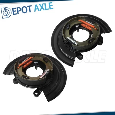 Set of 2 Brake Backing Plate For 1999-2005 Ford F250 Super Duty Rearward of Axle Foto 1 de 4