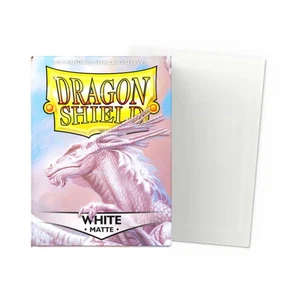 Dragon Shield Game Sleeves 100ct - Matte White Standard - Picture 1 of 1