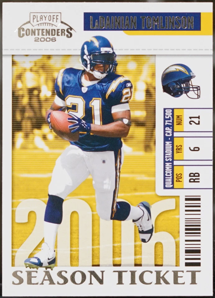 2006 Playoff Contenders Football LaDainian Tomlinson #80 NM - Image 1 of 1