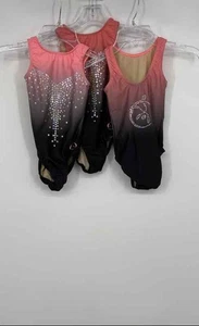 Zone Girls Pink Black Ombre Sleeveless One-Piece Swimsuit Size S Lot Of 3 - Picture 1 of 6