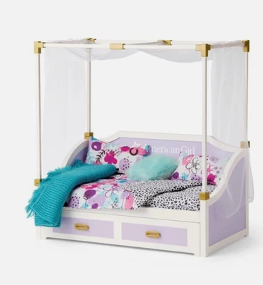 American Girl Room for Two Trundle Canopy Bed for 18 inch Dolls - New - Image 1 of 3