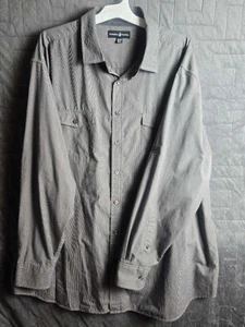 BEVERLY HILLS POLO CLUB Black Collared Long Sleeve ButtonDown Shirt Size 4XLB - Picture 1 of 7