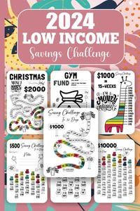Low Income Savings Challenge Book: Easy Way to save Money $50, $100, $500, $1000 - Picture 1 of 1