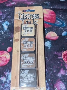 Distress Inks Tim Holtz Antique Linen, Vintage Photo, Walnut Stain, Black Soot - Picture 1 of 5