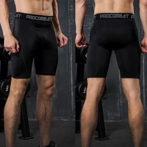 Mens Compression Pants Sports Leggings Basketball Shorts Legging T1P0 - Picture 1 of 27