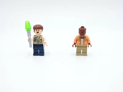 Vet and Barry two Mini-Figures from LEGO Jurassic World 75920 RAPTOR ESCAPE dino - Image 1 of 2
