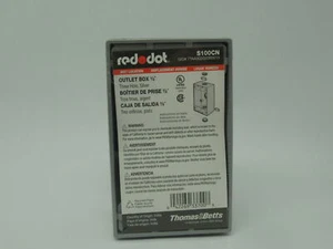 Thomas & Betts S100CN Red Dot Outlet Box 1/2" 3 Hole Silver NEW - Picture 1 of 5