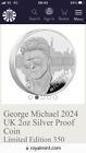 George Michael 2024 UK 2oz Silver Proof Coin. Royal Mint Has Sold Out!!