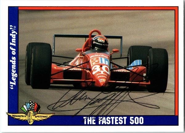 Arie Luyendyk autographed NASCAR Card 1991 Legends of Indy #19 ballpoint - Image 1 of 1