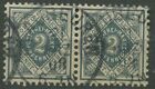 Wurttemberg Dienstmarken 1906 16 Ziffer In Raute 112 Waag Paar Gestempelt