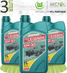 3 x 1 Liter (3L) Addinol Legends 10W-30 Motoröl Oldtimer Classic API SF CC - Bild 1 von 1