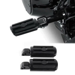 Aluminum Black Foot Pegs Footpegs Fit For Harley FXBB Street Bob 107 2018-2021 - Picture 1 of 5