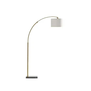 Brightech The Logan Arc Floor Lamp for Modern Living Room Décor - Antique Brass - Picture 1 of 4
