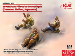32111 ICM: WWII Achspiloten im Cockpit (Deutsch, Italienisch, Japanisch) (100% Neu - Bild 1 von 3