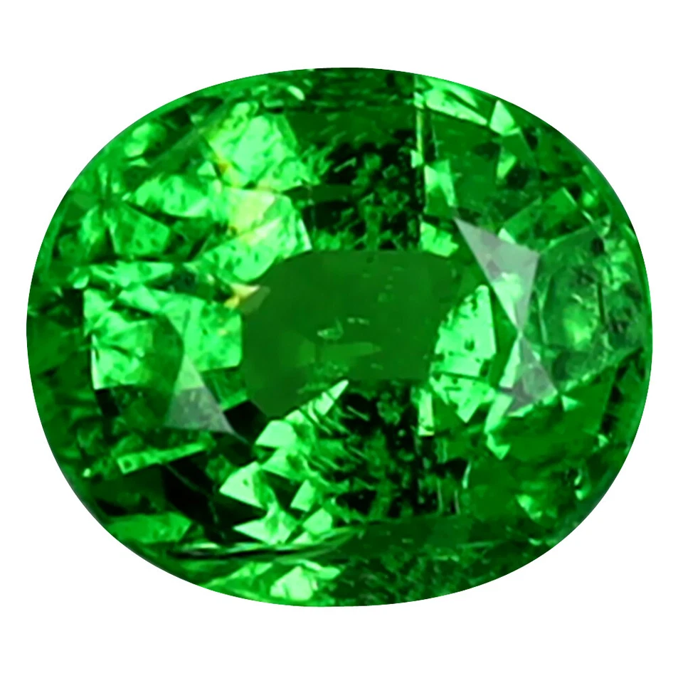 Granate tsavorita verde sin calefacción corte ovalado de aspecto grande de 0,45 quilates (5 x 4 mm) Foto 1 de 1
