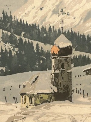 Hans Figura 1930 Vintage Firmado Aguatinta Grabado en Satén - Zut Mit Rotwand Foto 1 de 4