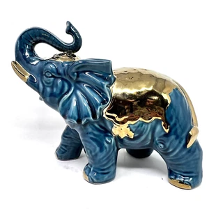 Vintage ASIAN Elephant Statue Brown Cement Stone Baby Home Garden Decor Outdoor - Picture 1 of 12
