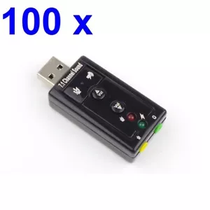 100 x Mini USB 2.0 3D Virtual 480M External 7.1 Channel Audio Sound Card Adapter - Picture 1 of 6