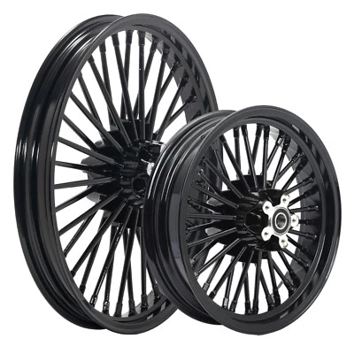 21x2.15 16x3.5 Fat Spoke Wheels for Harley Night Train Heritage Softail Classic - Image 1 of 4