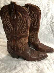 Botas de Vaquero Ariat Punta de Corte Cuero Marrón Occidental TALLA 9.5B Heritage Para Mujer - Imagen 1 de 8