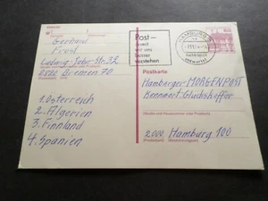 ALEMANIA 1984, TARJETA POSTAL Entera Cancelada, ARQUITECTURA, VF (A) - Imagen 1 de 1