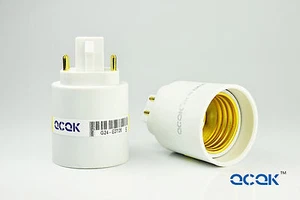 QCQK 4 Adapters to Use E27/E26 Light Bulbs in a G24-Special made for U.S. - Picture 1 of 4