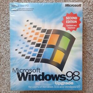 Rare Unopened New Microsoft Windows 98 Second Edition Upgrade Origin: IRELAND
