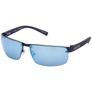 Timberland Men's Sunglasses Matte Blue Metal Frame Polarized Lens TB9236 6591D - Picture 1 of 5