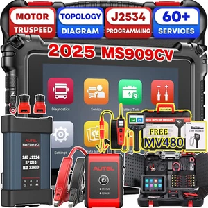 Autel Maxisys MS909CV Diesel Diagnostic Heavy Duty Truck Commercial Scanner Tool - Picture 1 of 18
