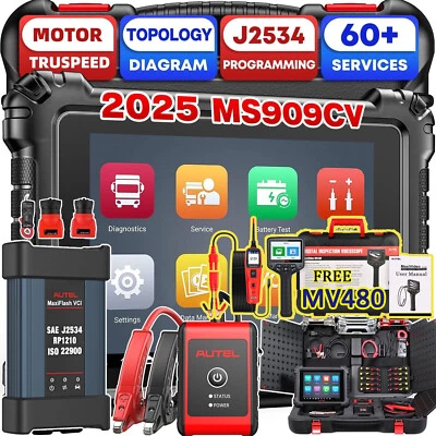 Escáner comercial Autel Maxisys MS909CV 2025 diésel diagnóstico camión pesado Foto 1 de 4