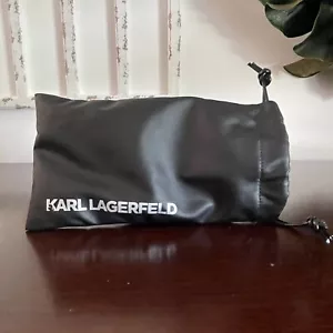 Karl Lagerfeld Eyeglass / Sunglass Black Pouch Case w/Drawstring Secure Lining - Picture 1 of 3