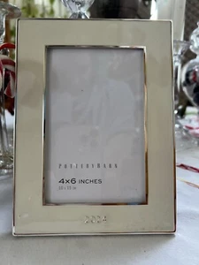 Pottery Barn New In Box 2024 Enamel White Picture Frame For 4x6 Inch Photos - Picture 1 of 6