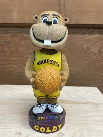 University of Minnesota Goldy Gopher Basketball Bobblehead Rainbow Foods Cover