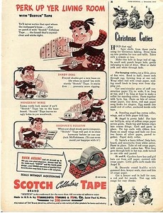 1945 Druckanzeige von 3M Scotch Brand Zelluloseband Perk Up Yer Wohnzimmer - Bild 1 von 2
