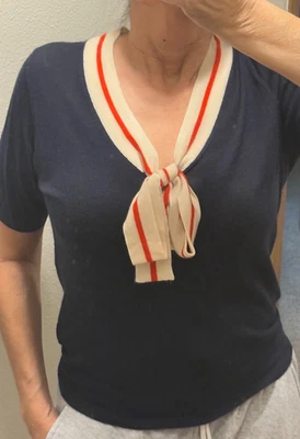 J CREW JERSEY DE CACHEMIR PURO CON PAJARITA PRIMAVERA VERANO SUÉTER TOP TALLA M Foto 1 de 4