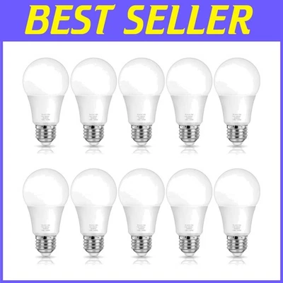 10-Pack A19 LED Light Bulbs, 100W Equivalent, Daylight White - Image 1 of 4