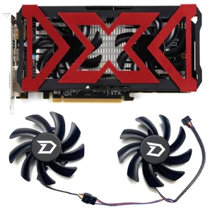 Pièces détachées ventilateur refroidissement carte graphique pour série X DATALAND RX460 4Go - Photo 1/8