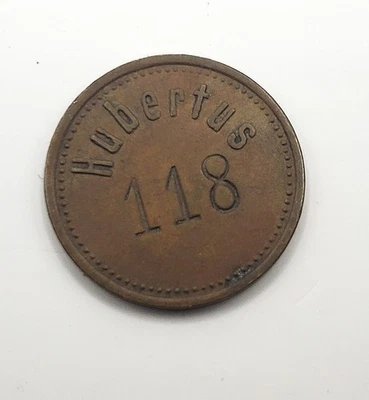 Vintage 1940s-50s German Parking Token HUMBERTUS #118 Munich Parkhaus RARE - image 1 of 2