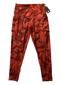 New! Adidas PARIS MA Red Tight Women M HEAT RDY Logo Stretch Athleisure MSRP$85 - Picture 1 of 11