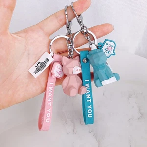3 Pcs Piggy Keychain Men and Women Cute Keyring Hanging Keychains - Picture 1 of 11