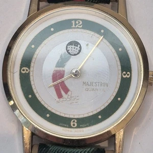 VINTAGE GOLF-MAJESTRON QUARZUHR "GOLF THEMA" LEDERBAND JAPAN Needs Batt. - Bild 1 von 5