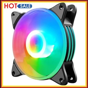 COOLMOON 12cm Chassis Cooling Fan LED Lighting Heatsink Radiator for Desktop PC - Bild 1 von 11