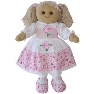 Muñeca trapo flor rosa artesanal Powell 40 cm - Imagen 1 de 1