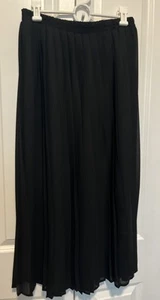 Vintage Gemilli Maxirock schwarz Plissee transparent L - Bild 1 von 3