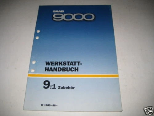 Manual de Taller Saab 9000 Accesorio, Stand 1985-88 - Imagen 1 de 1