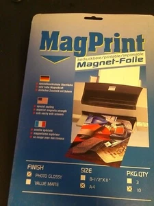 Bedruckbare Magnetfolie Magpring A4/10Stk pro Packung glänzend - Bild 1 von 1