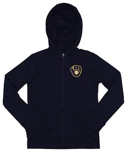 Outerstuff MLB Jugend/Kinder Milwaukee Brewers Performance Hoodie mit durchgehendem Reißverschluss - Bild 1 von 9