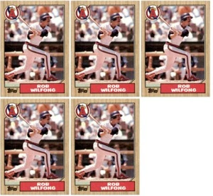 (5) 1987 Topps #251 Rob Wilfong California Angels Card Lot - Picture 1 of 2
