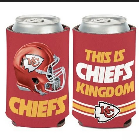 Kansas City Chiefs Can Cooler Slogan Design 12oz Collapsible Koozie - Wincraft Cover